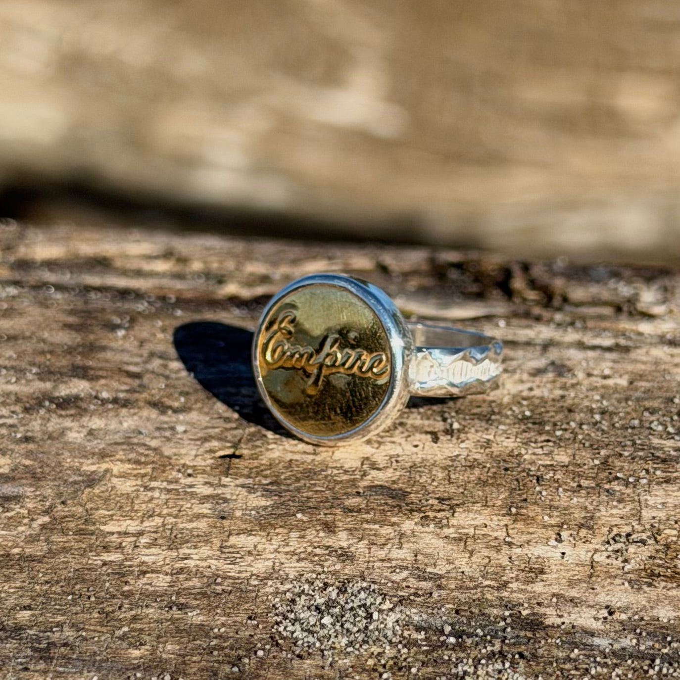 “Empire” Union Button Ring Size 9