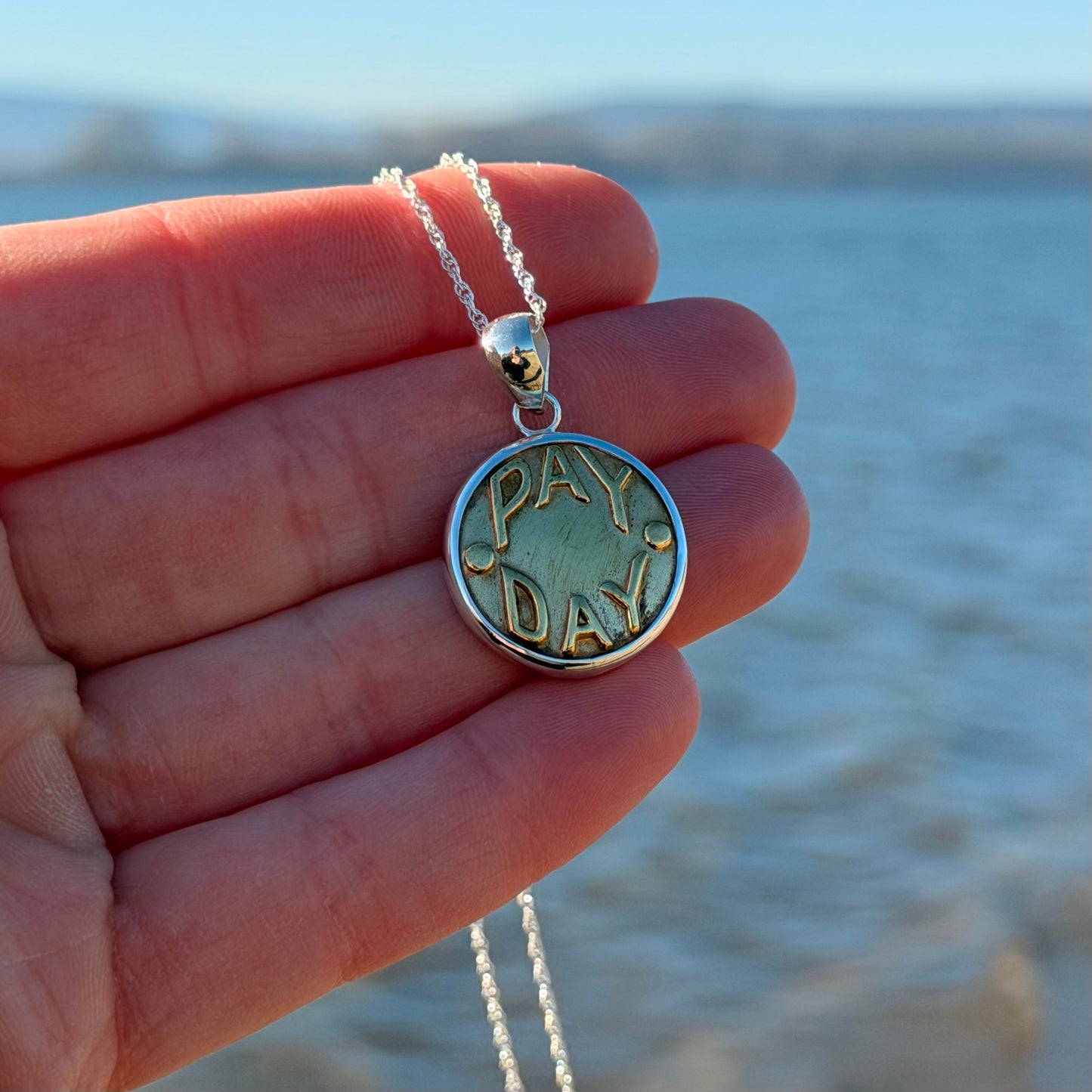 “Pay Day” Union Button Necklace