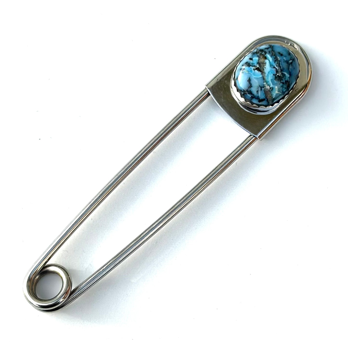 Maui Turquoise Safety Pin