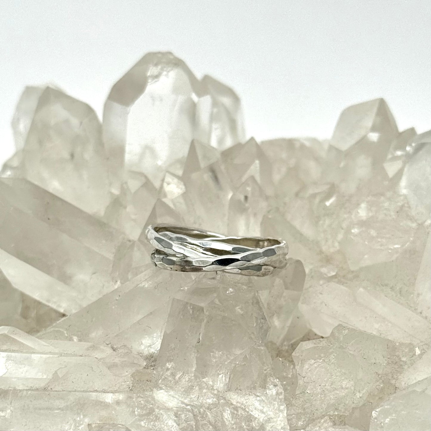 Hammered Fidget Ring