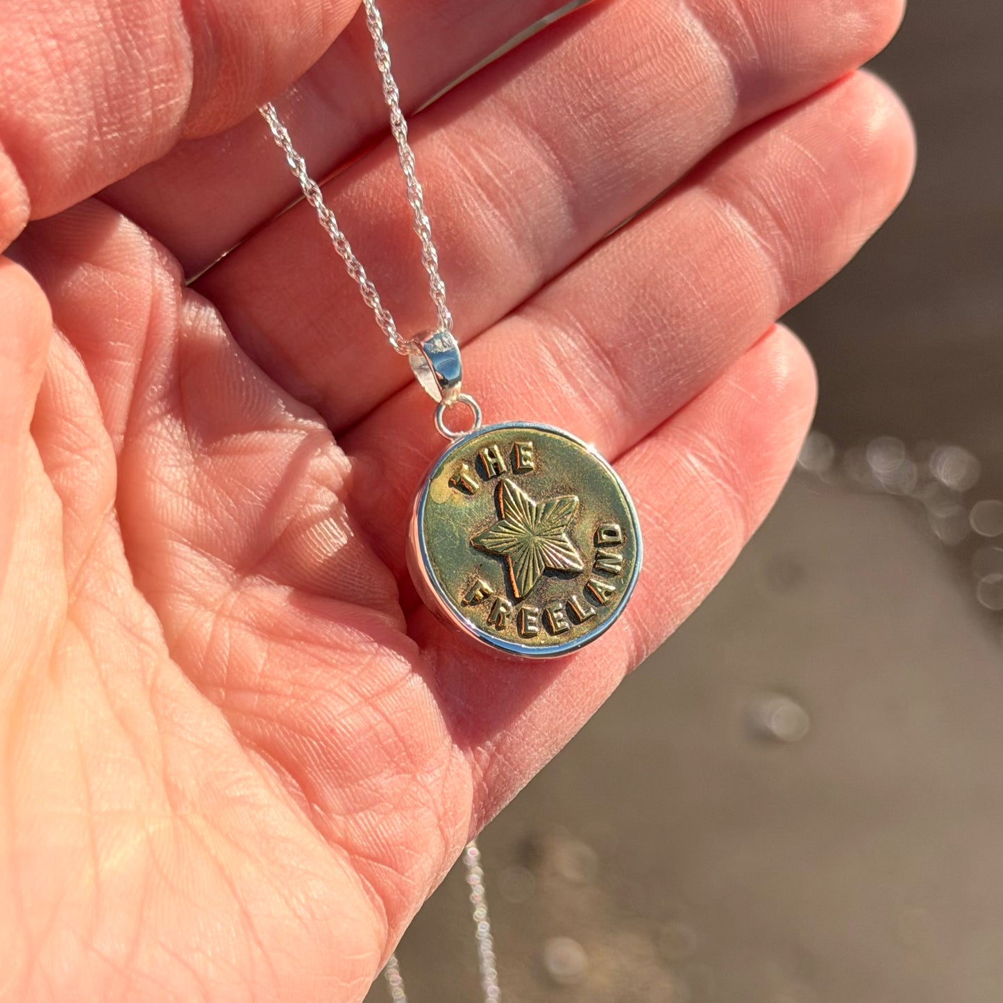 “The Freeland” Star Union Button Necklace