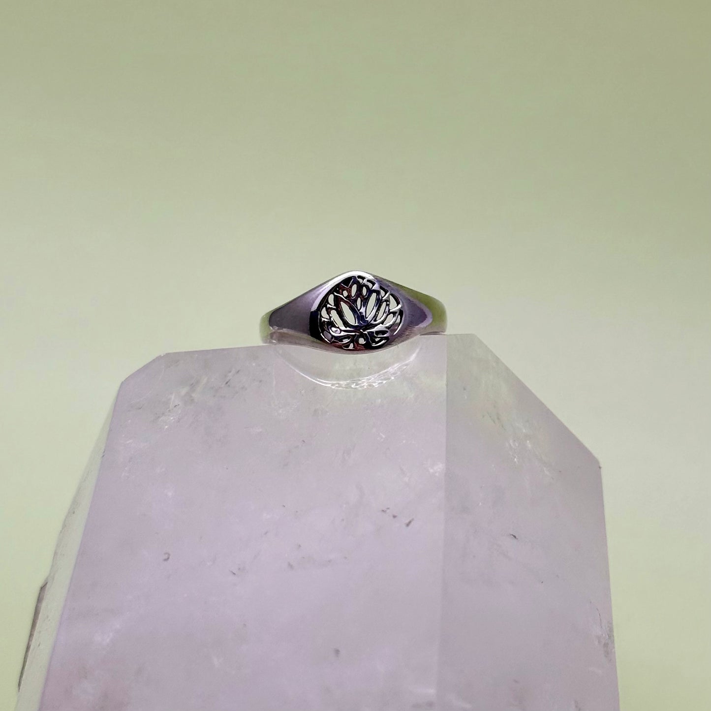 Silver Lotus Flower Ring