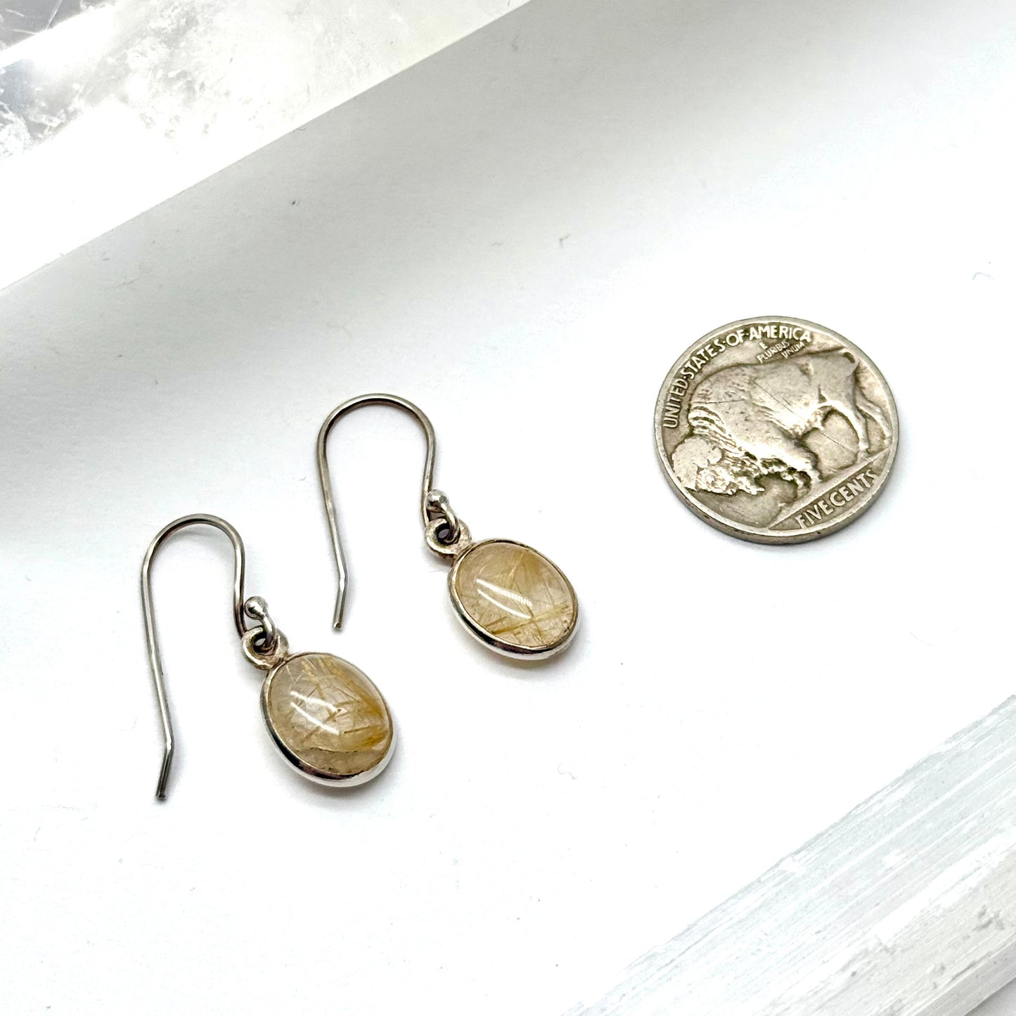Sunray Rutilated Quartz Earrings