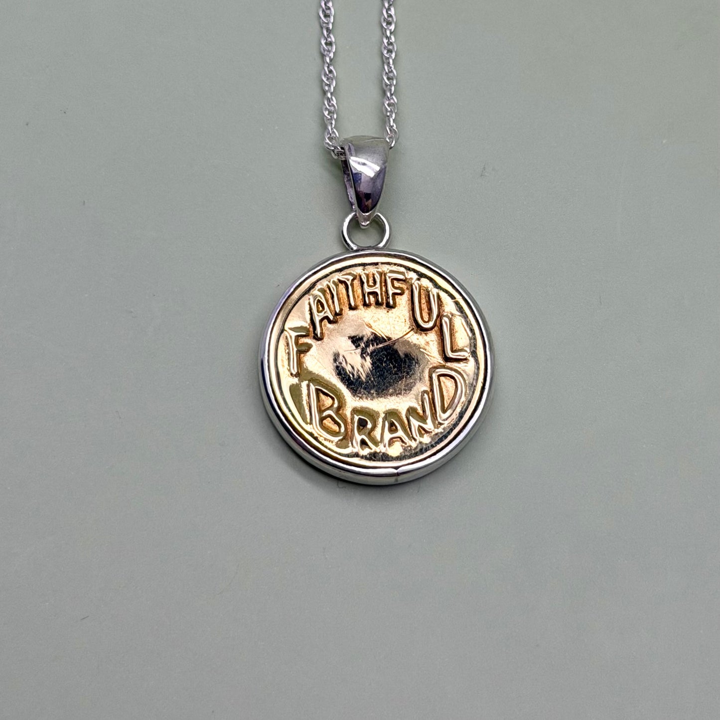 “Faithful Brand” Union Button Necklace