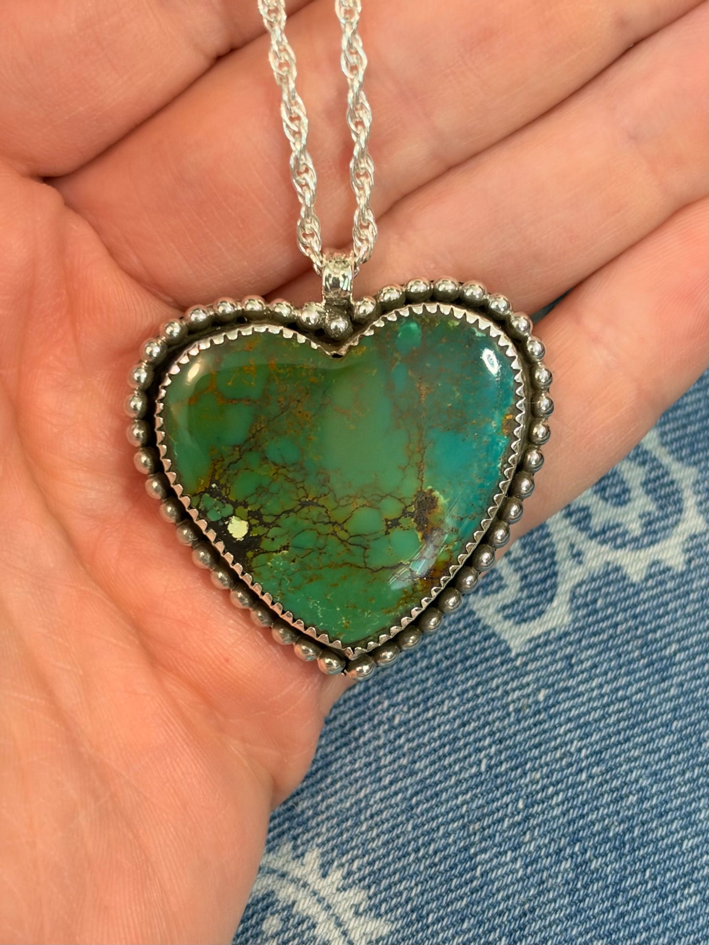 Wild Heart Hubei Turquoise Sterling Silver Necklace