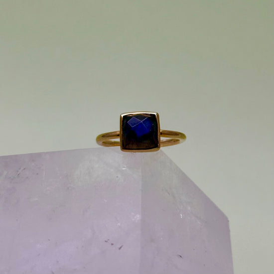 Gold Vermeil Labradorite Ring
