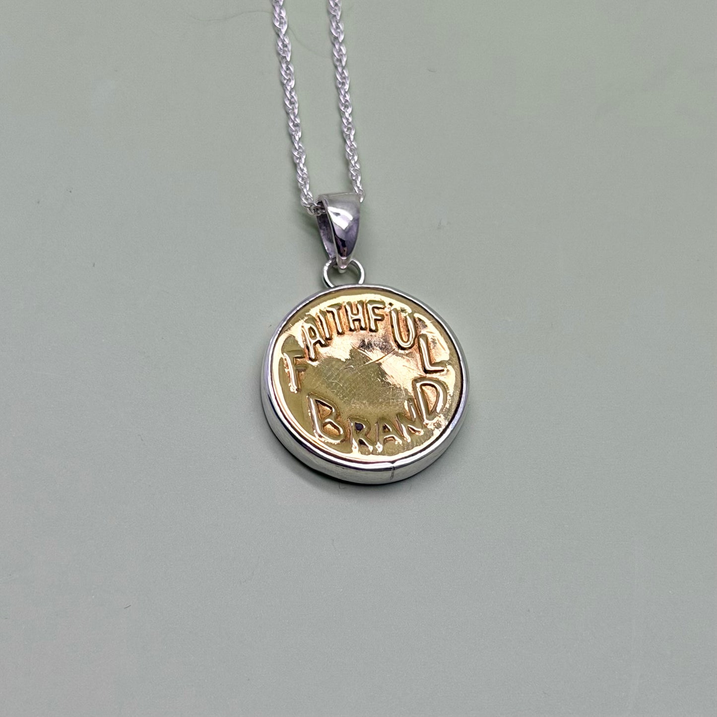 “Faithful Brand” Union Button Necklace