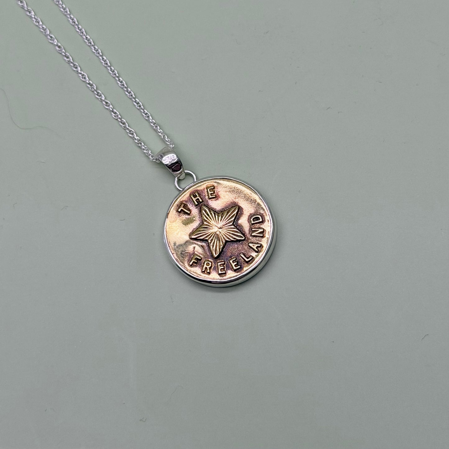 “The Freeland” Star Union Button Necklace