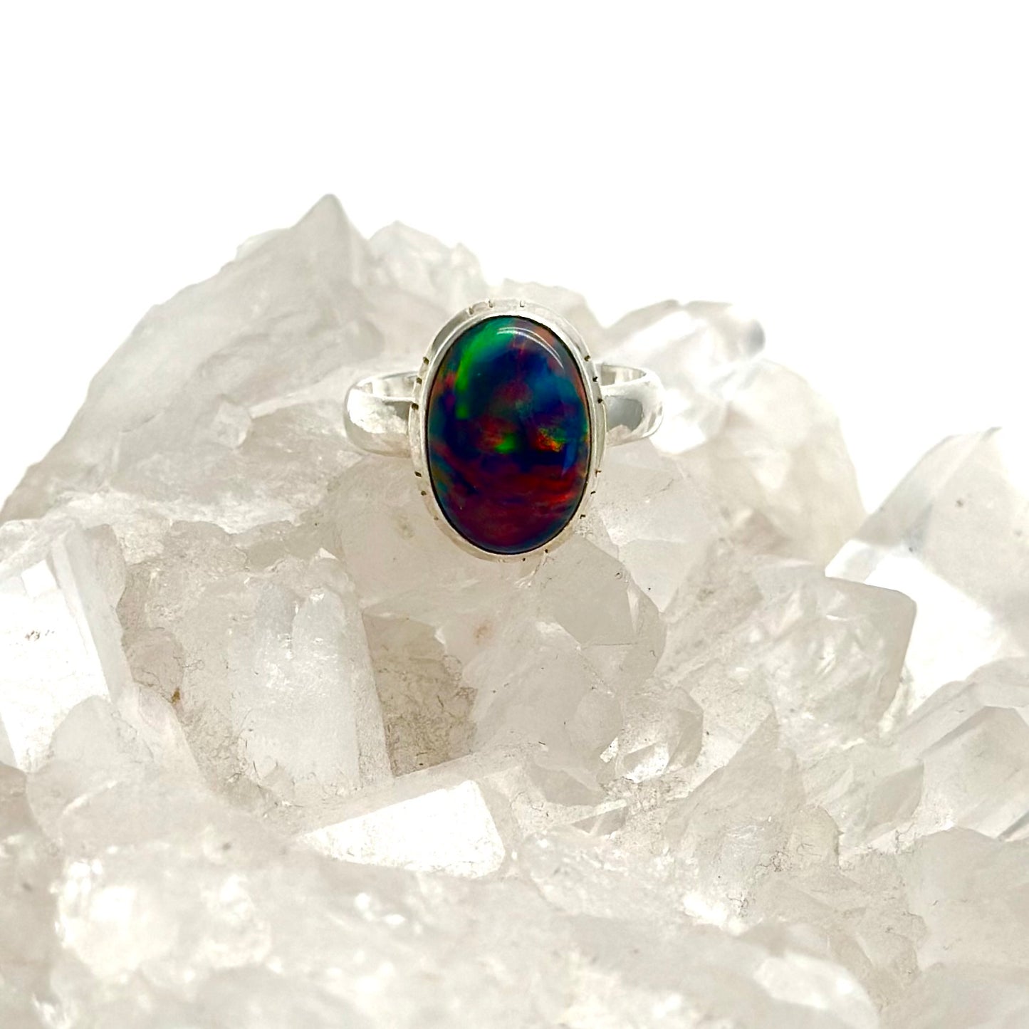 Aurora Opal Ring Size 9.5
