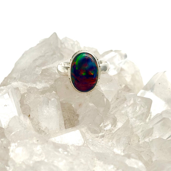 Aurora Opal Ring Size 9.5