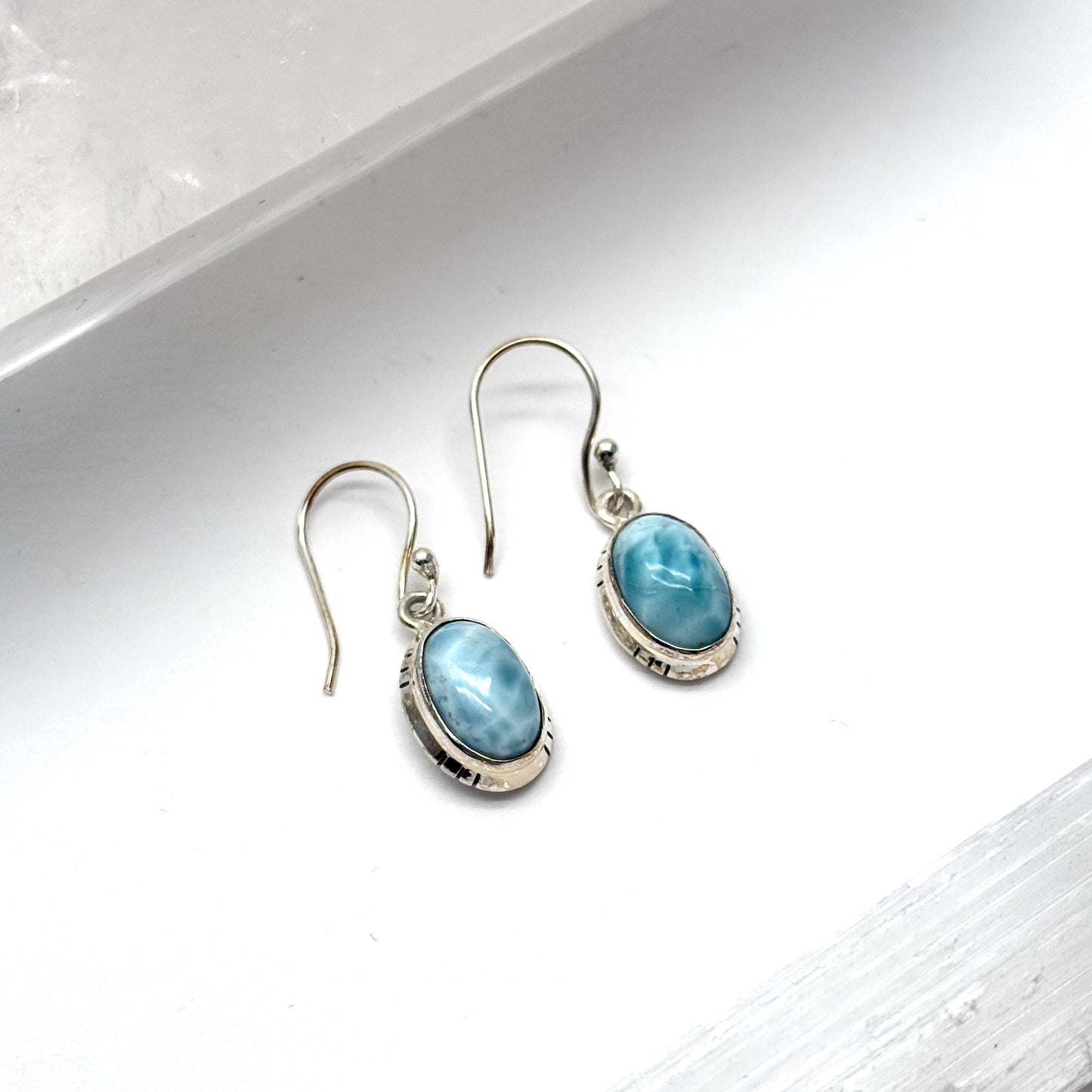 Blue Skies Larimar Earrings