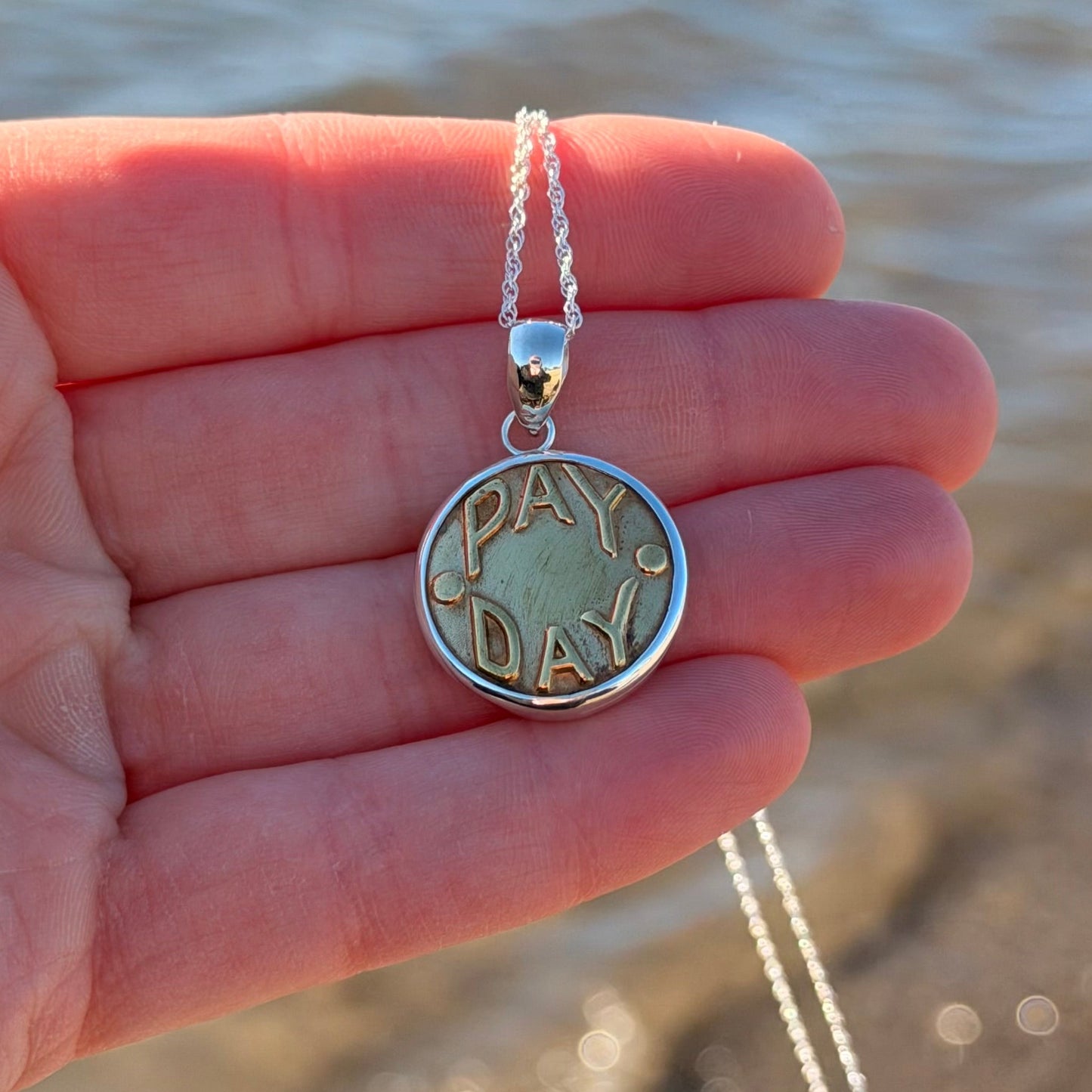 “Pay Day” Union Button Necklace