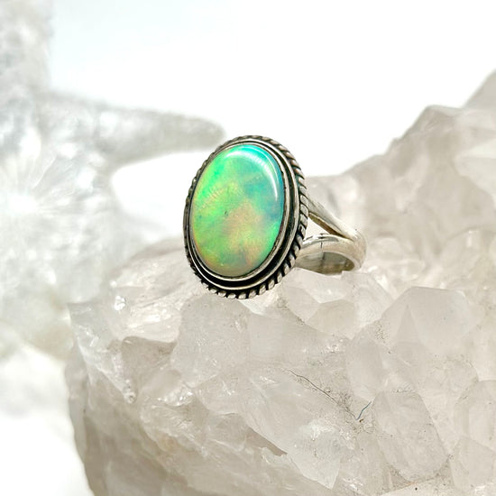 Aurora Opal Ring Size 10.75