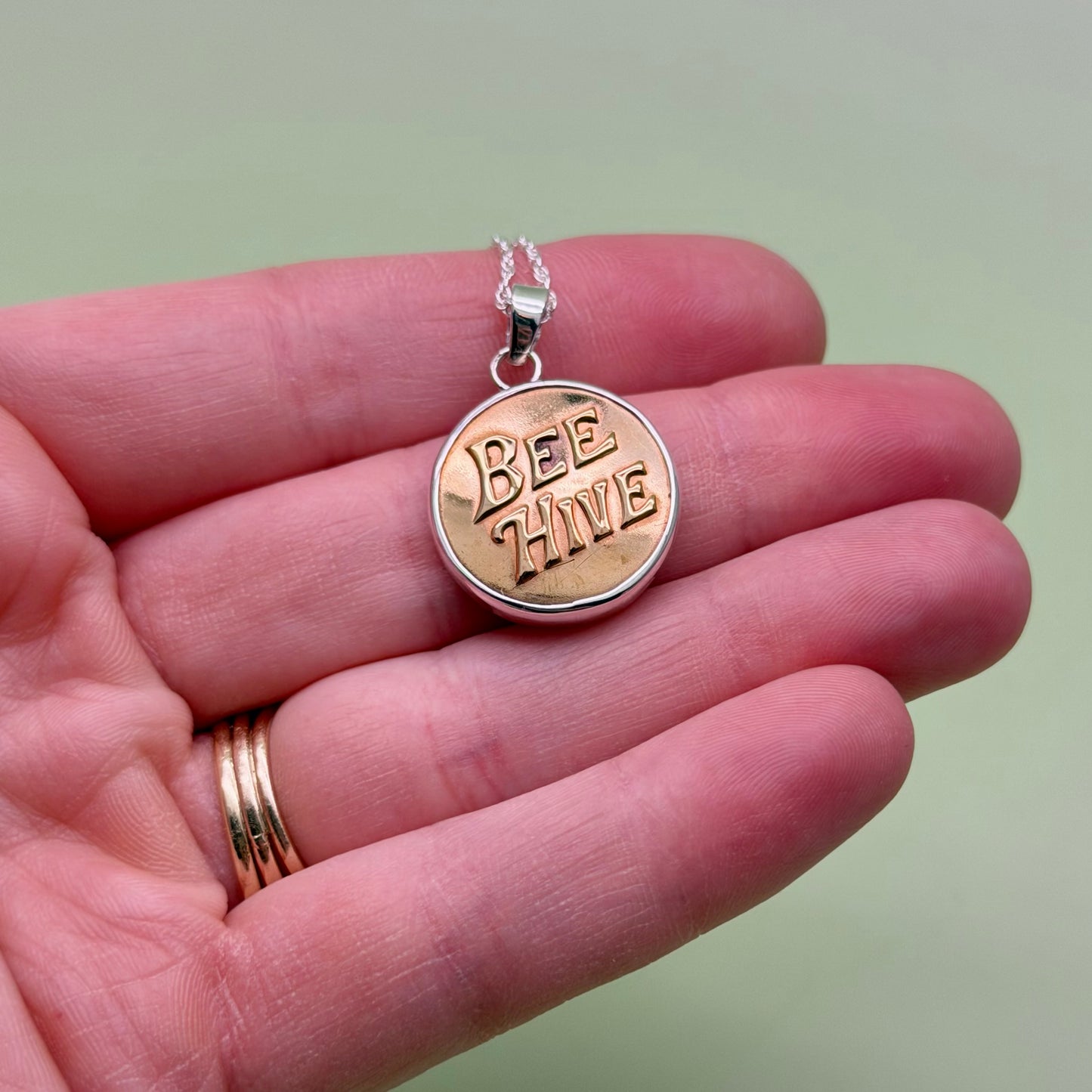 “Bee Hive” Union Button Necklace