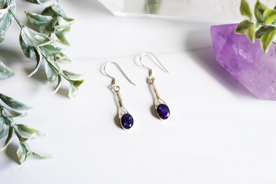 Load image into Gallery viewer, Blue Bayou Sapphire Earrings
