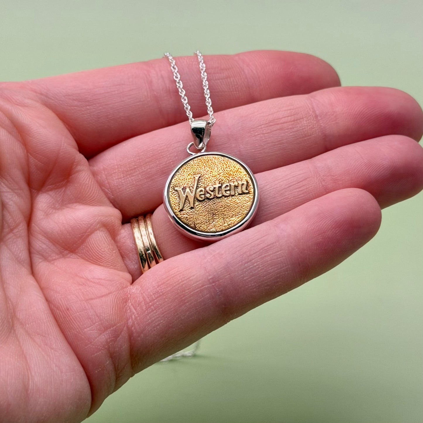 “Western” Union Button Necklace