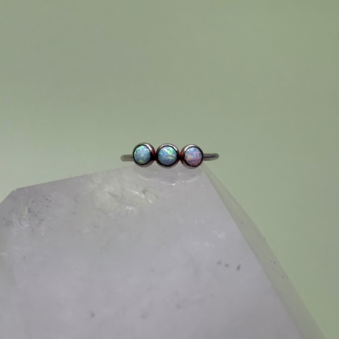 Silver Sisters Opal Ring