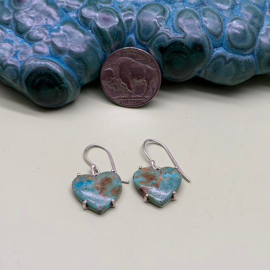 Turquoise Heart Earrings