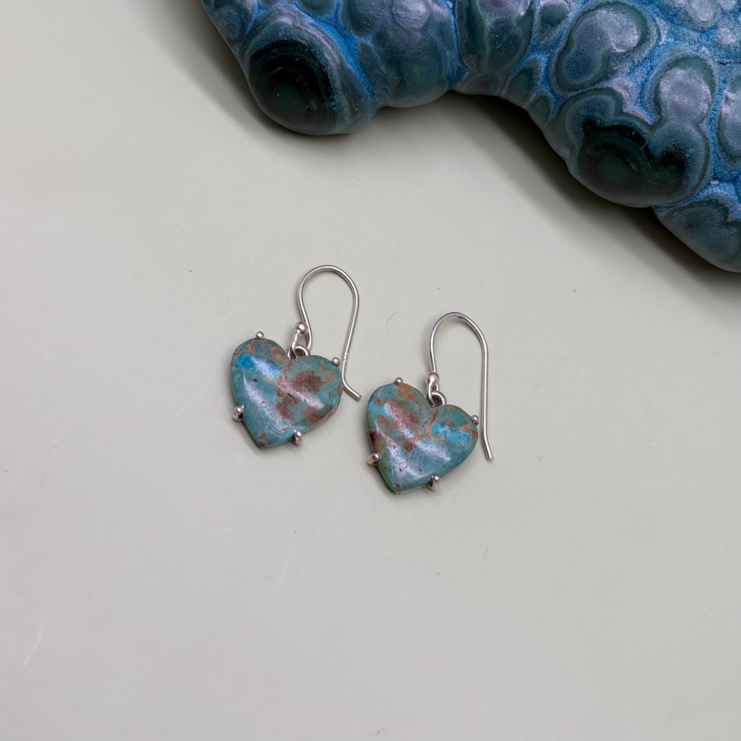 Turquoise Heart Earrings