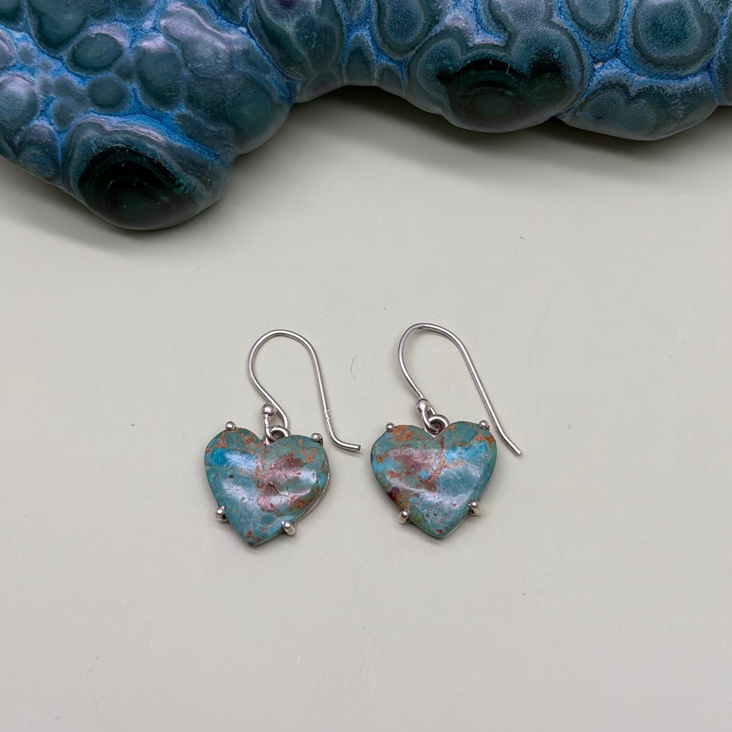 Turquoise Heart Earrings