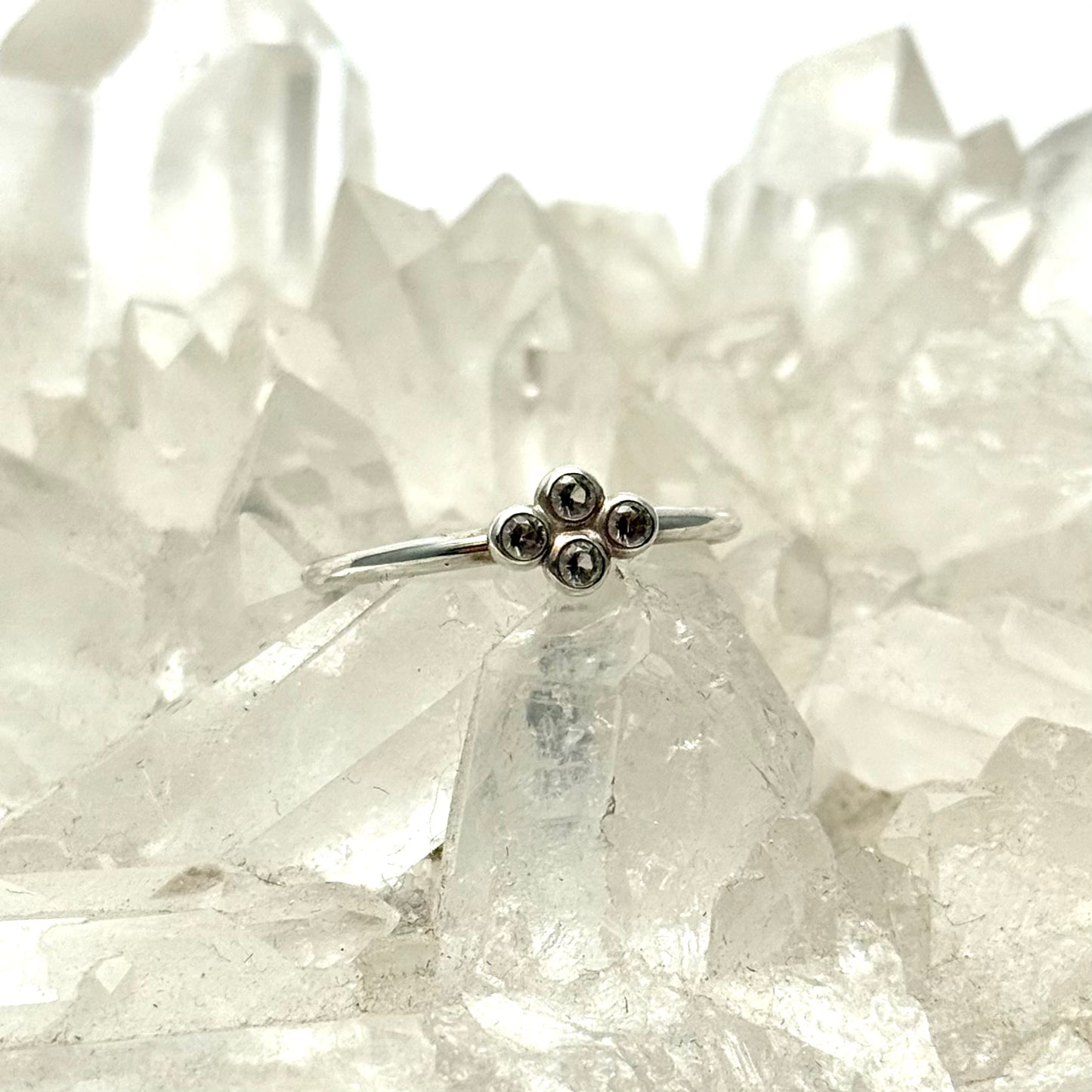 Sisters CZ Cluster Ring
