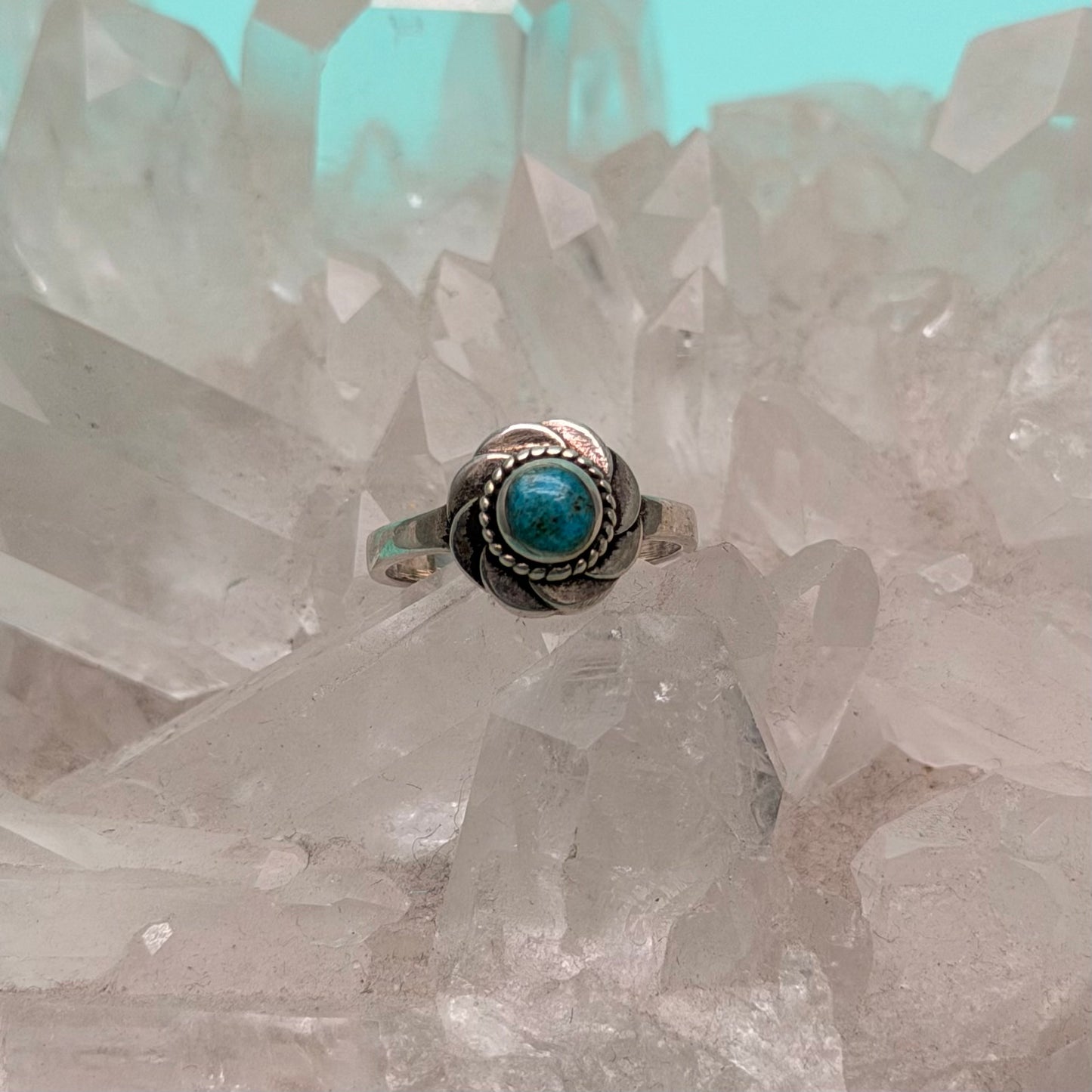 In Bloom Flower Turquoise Ring