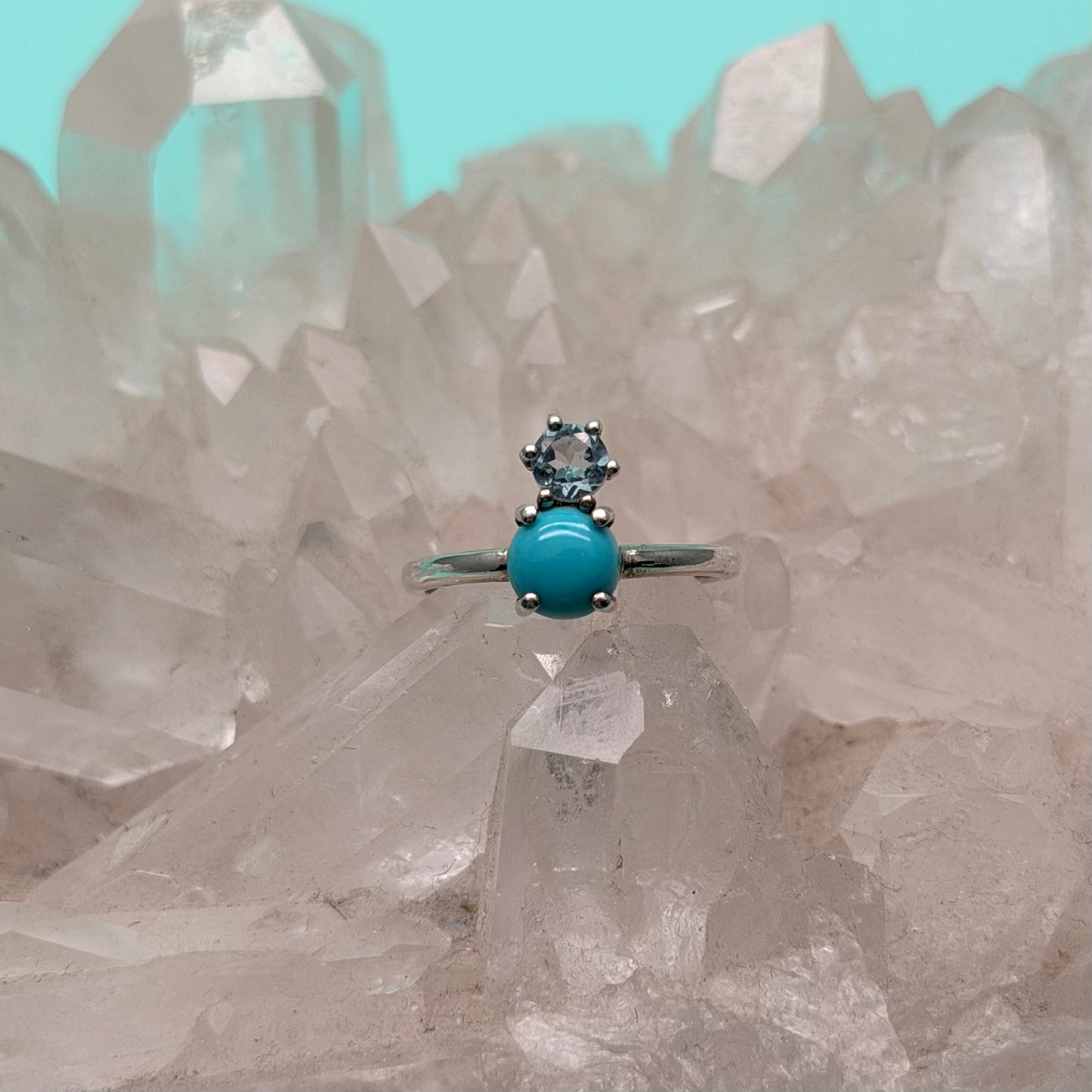 Sophie Blue Topaz & Turquoise Ring