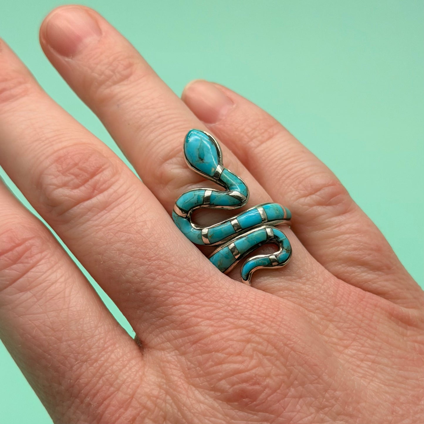 Turquoise Snake Ring