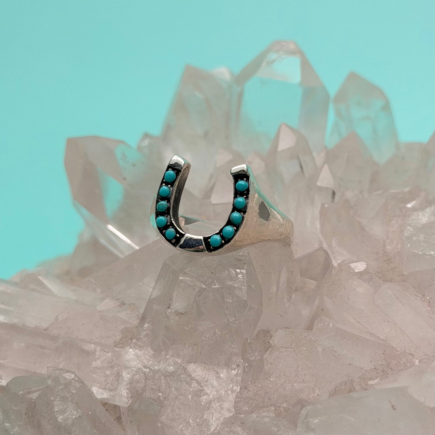 Turquoise Horseshoe Ring