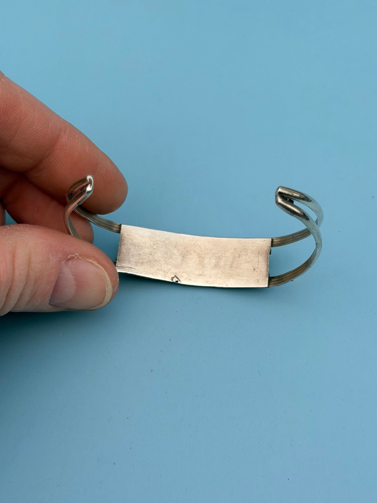 Old Pawn Zuni Turquoise and Sterling Silver Cuff
