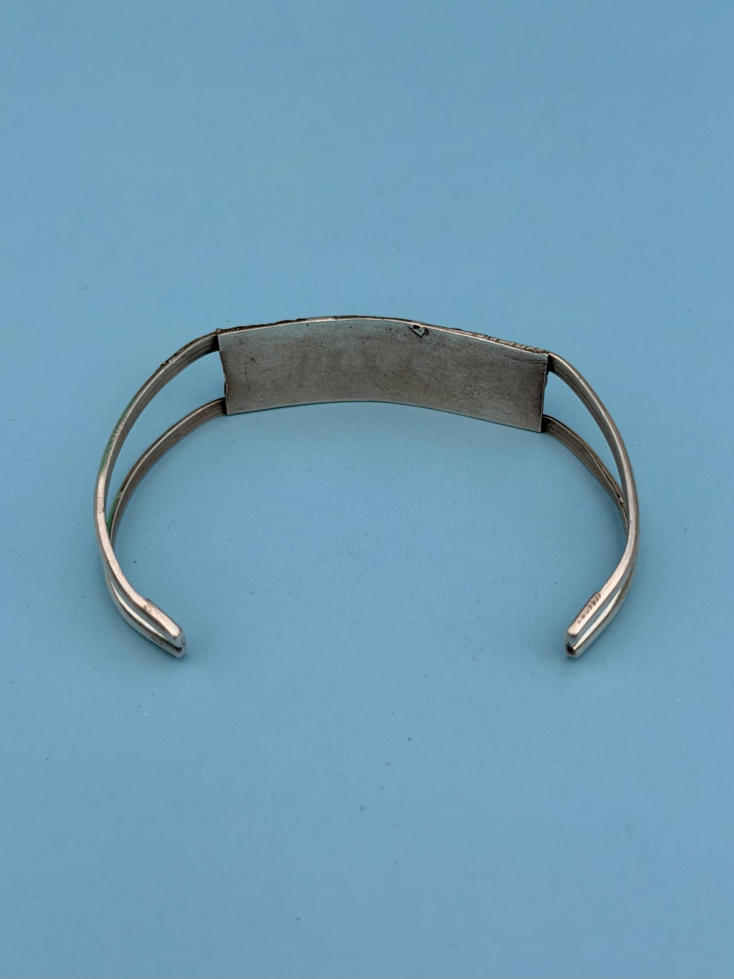 Old Pawn Zuni Turquoise and Sterling Silver Cuff