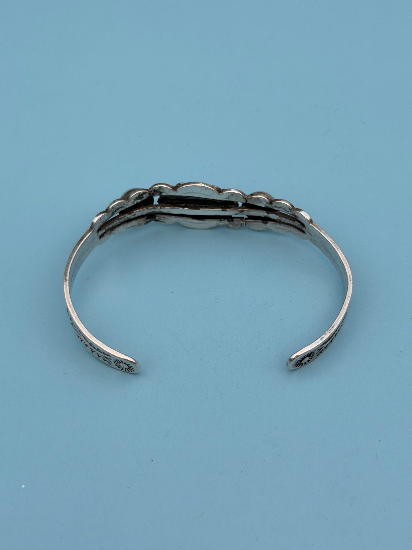 Fred Harvey Era Turquoise & Sterling Silver Cuff