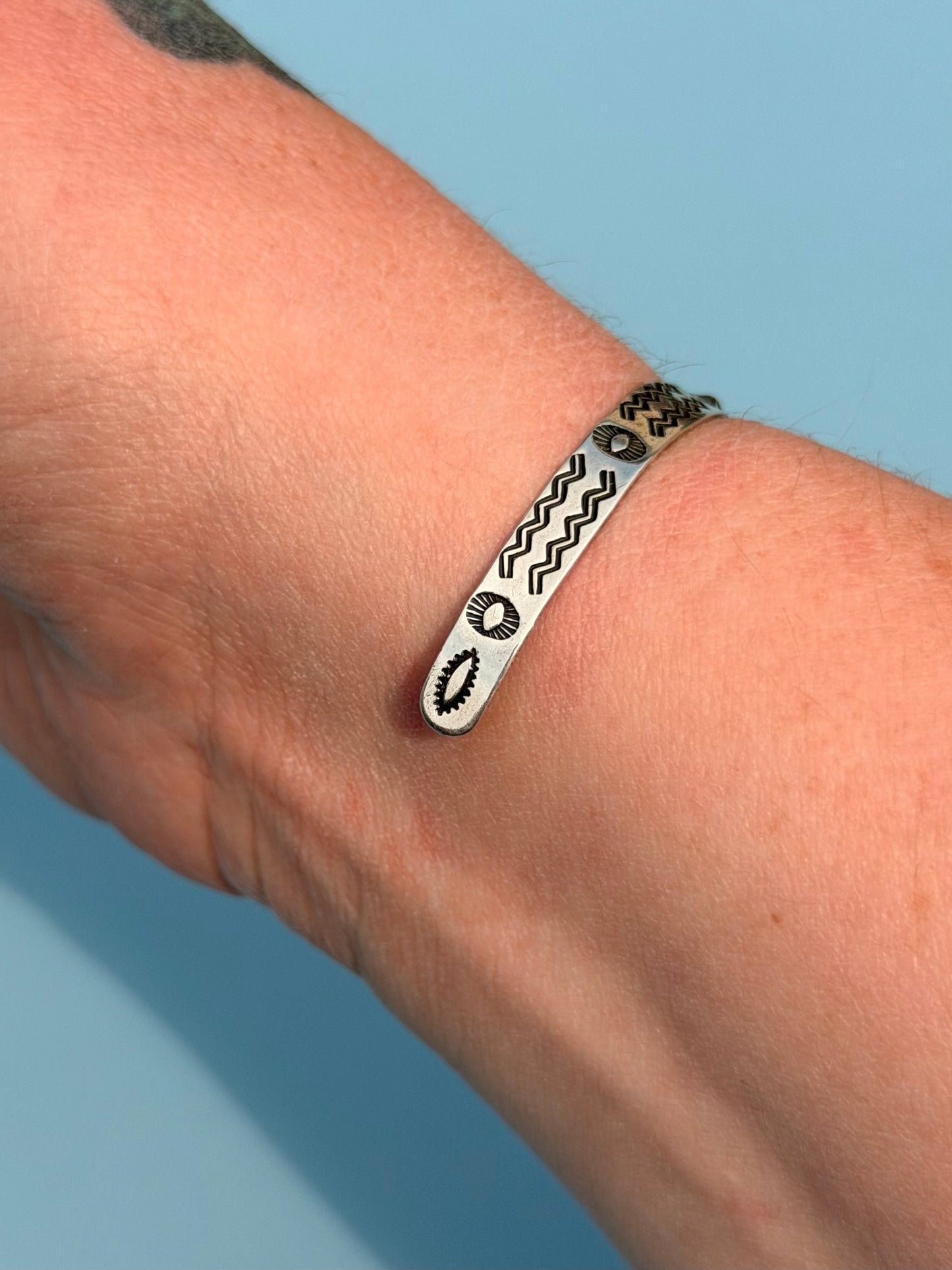 Fred Harvey Era Turquoise & Sterling Silver Cuff