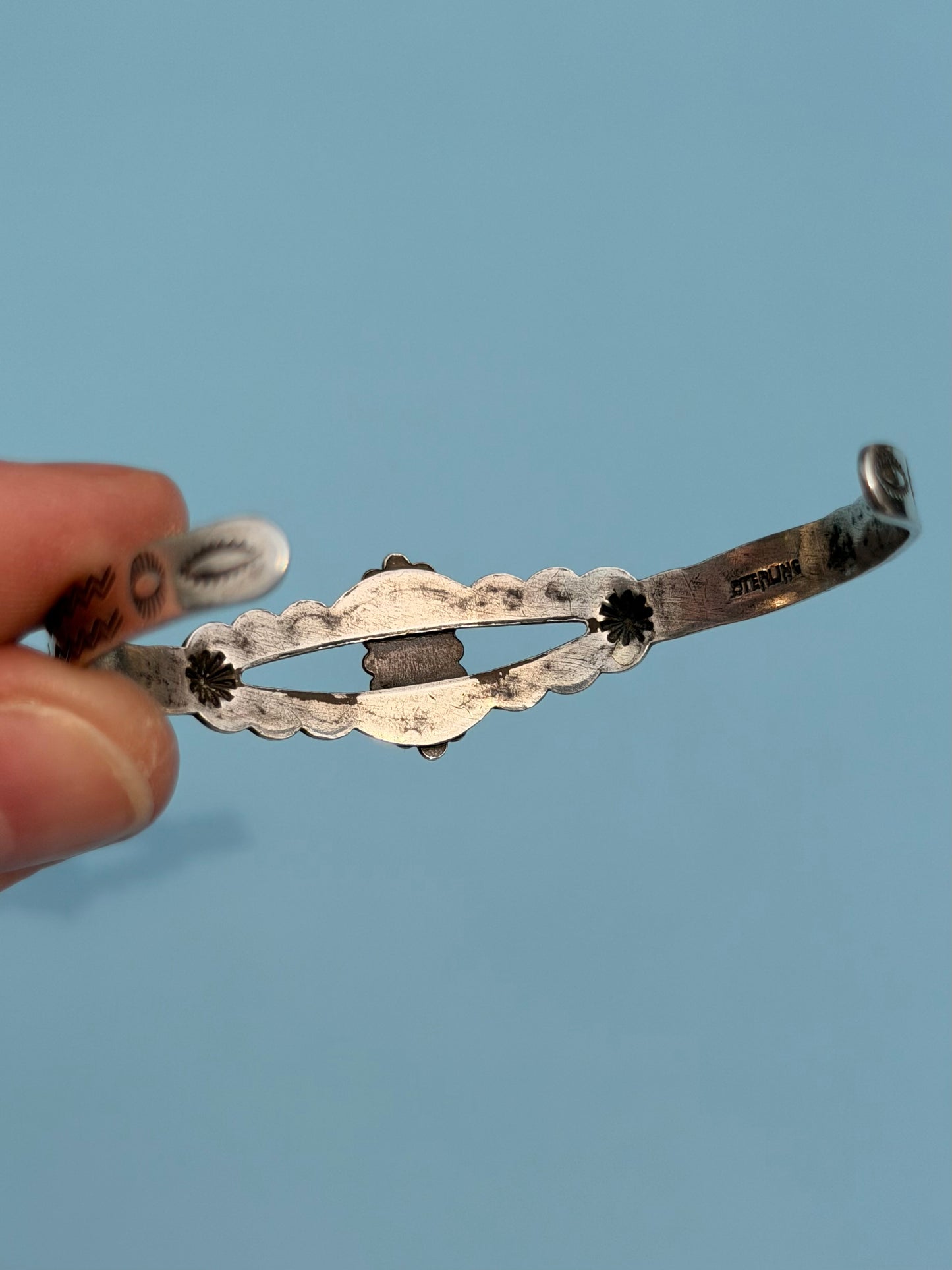 Fred Harvey Era Turquoise & Sterling Silver Cuff
