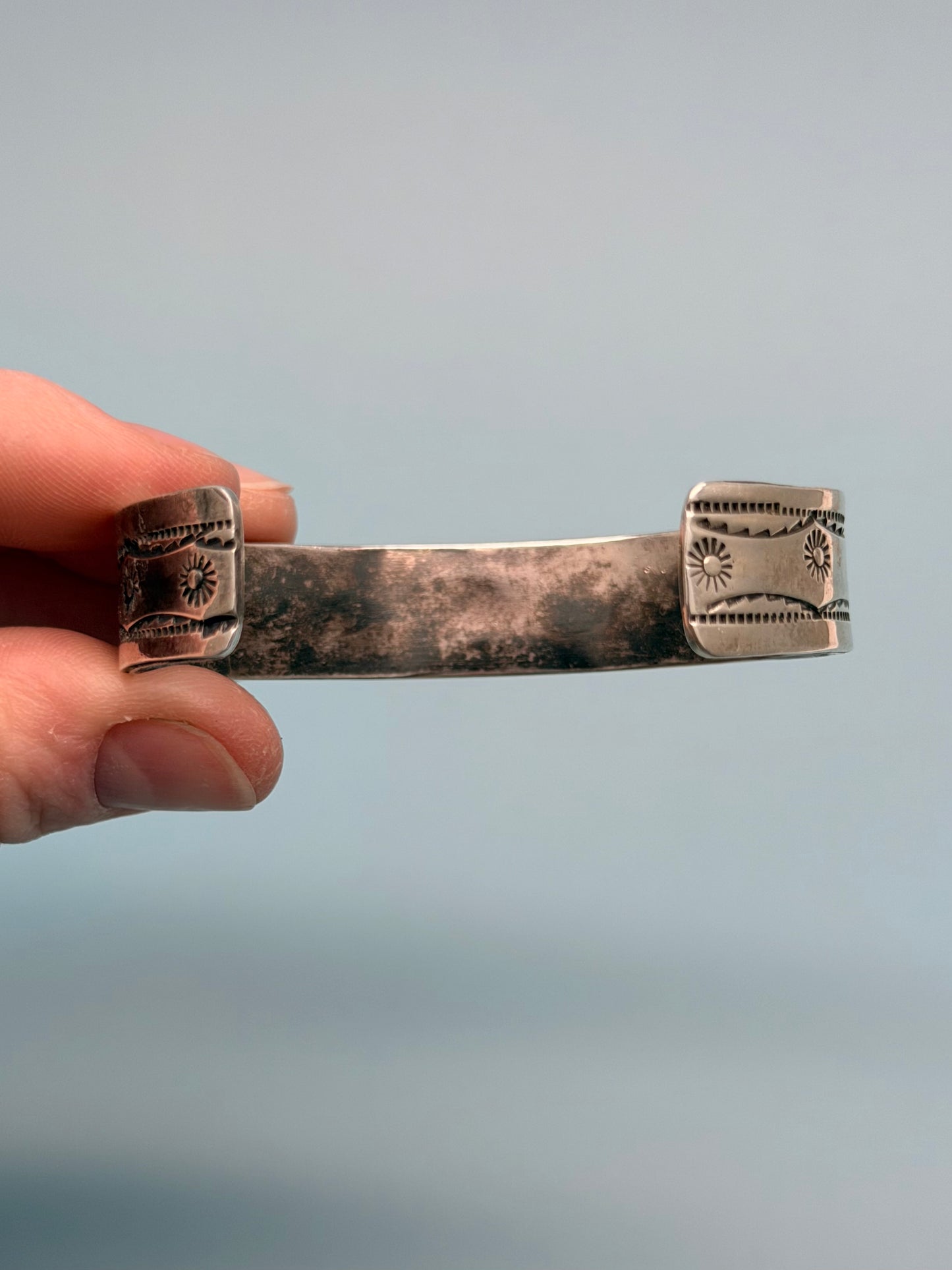 Old Pawn Zuni Turquoise and Sterling Silver Cuff