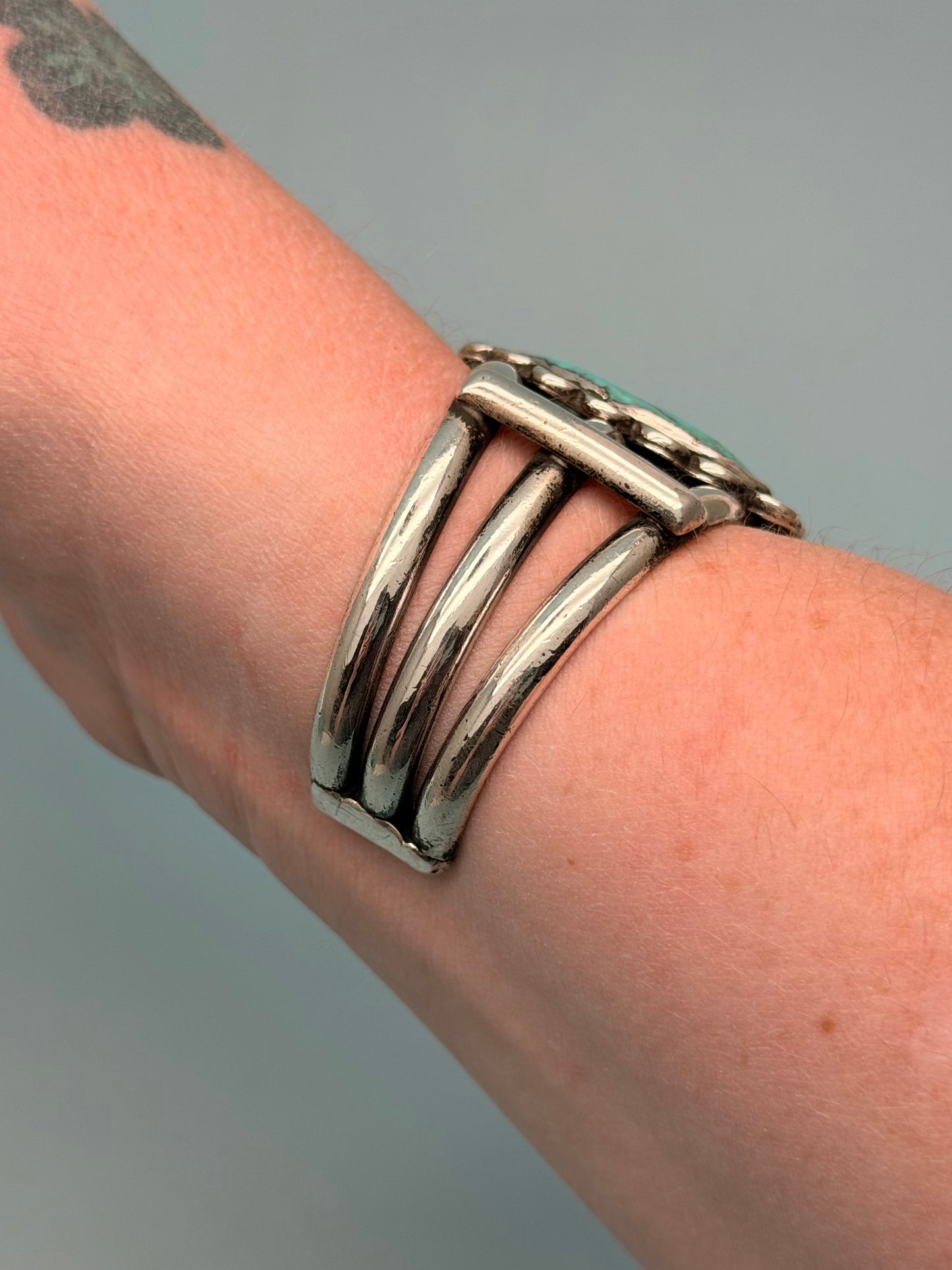 Old Pawn Turquoise Sterling Silver Cuff