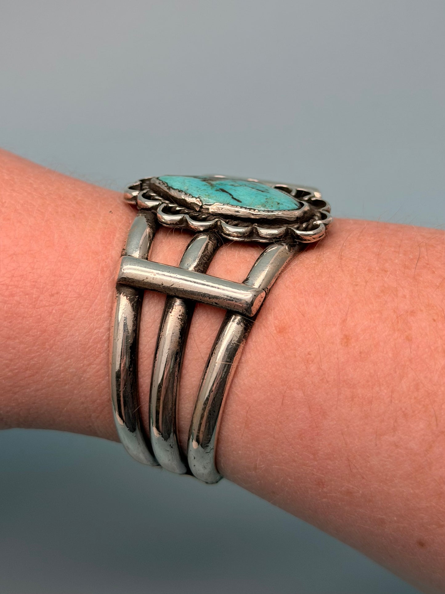 Old Pawn Turquoise Sterling Silver Cuff