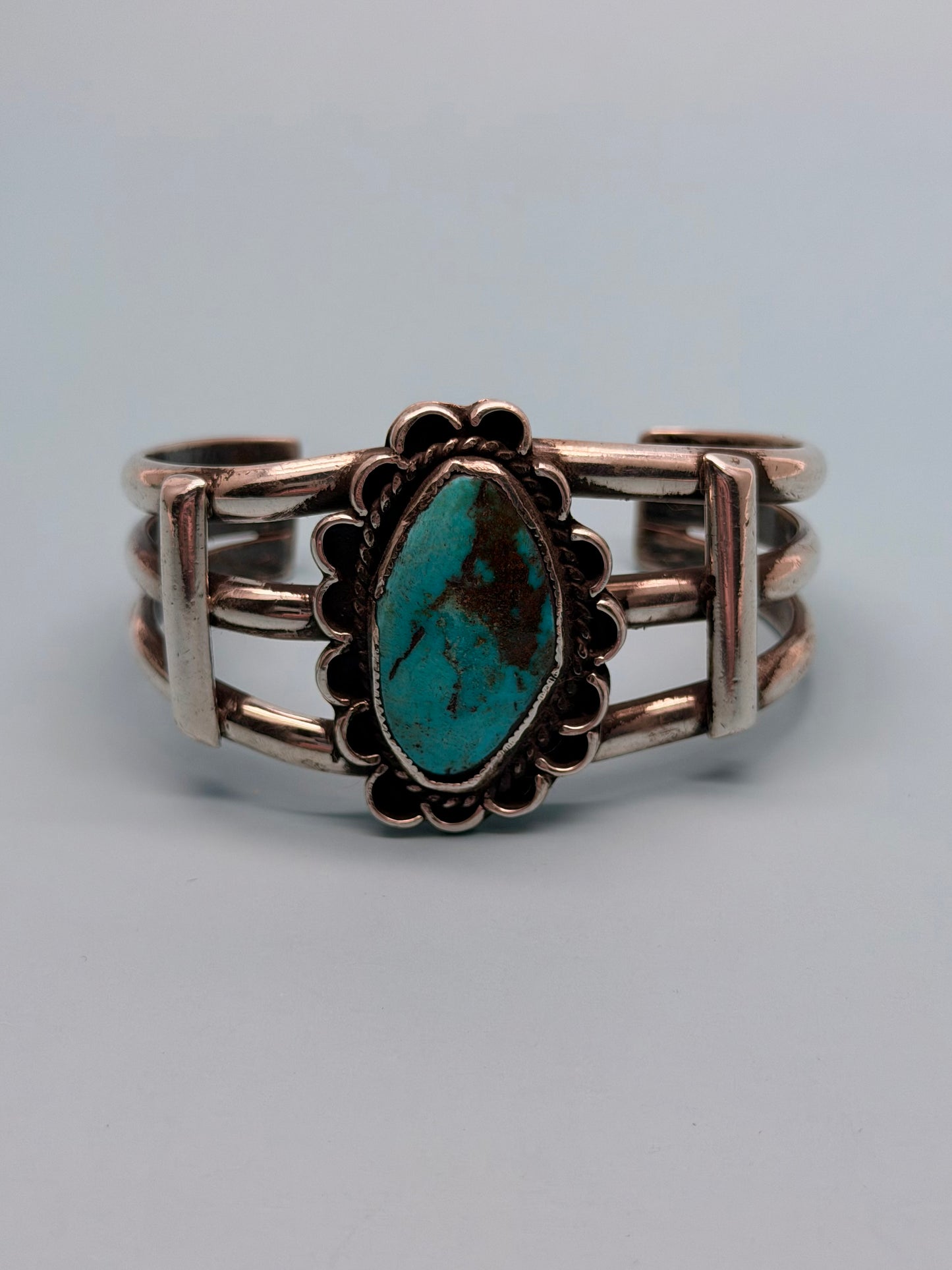 Old Pawn Turquoise Sterling Silver Cuff
