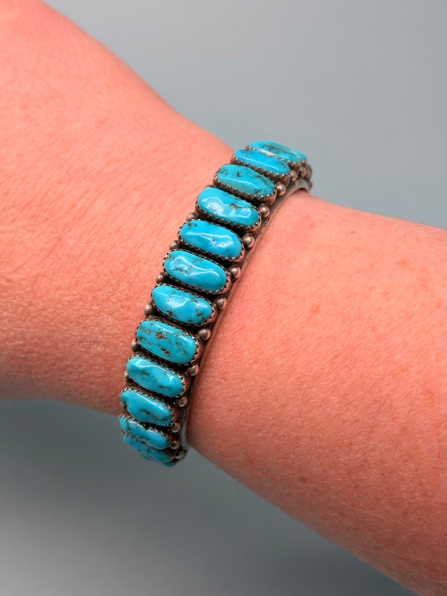 "RMN" Signed Navajo Sterling Silver Cuff