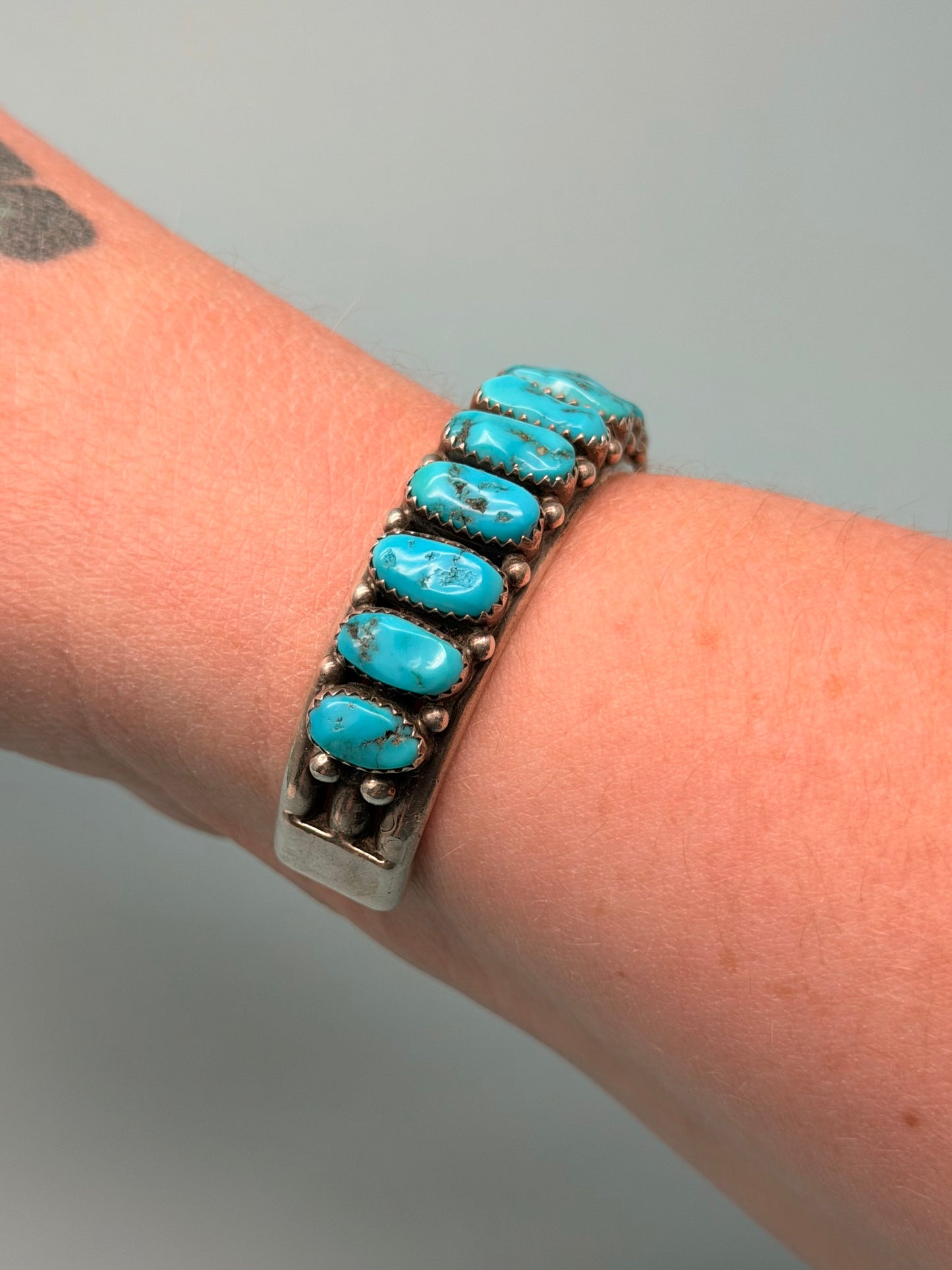 "RMN" Signed Navajo Sterling Silver Cuff