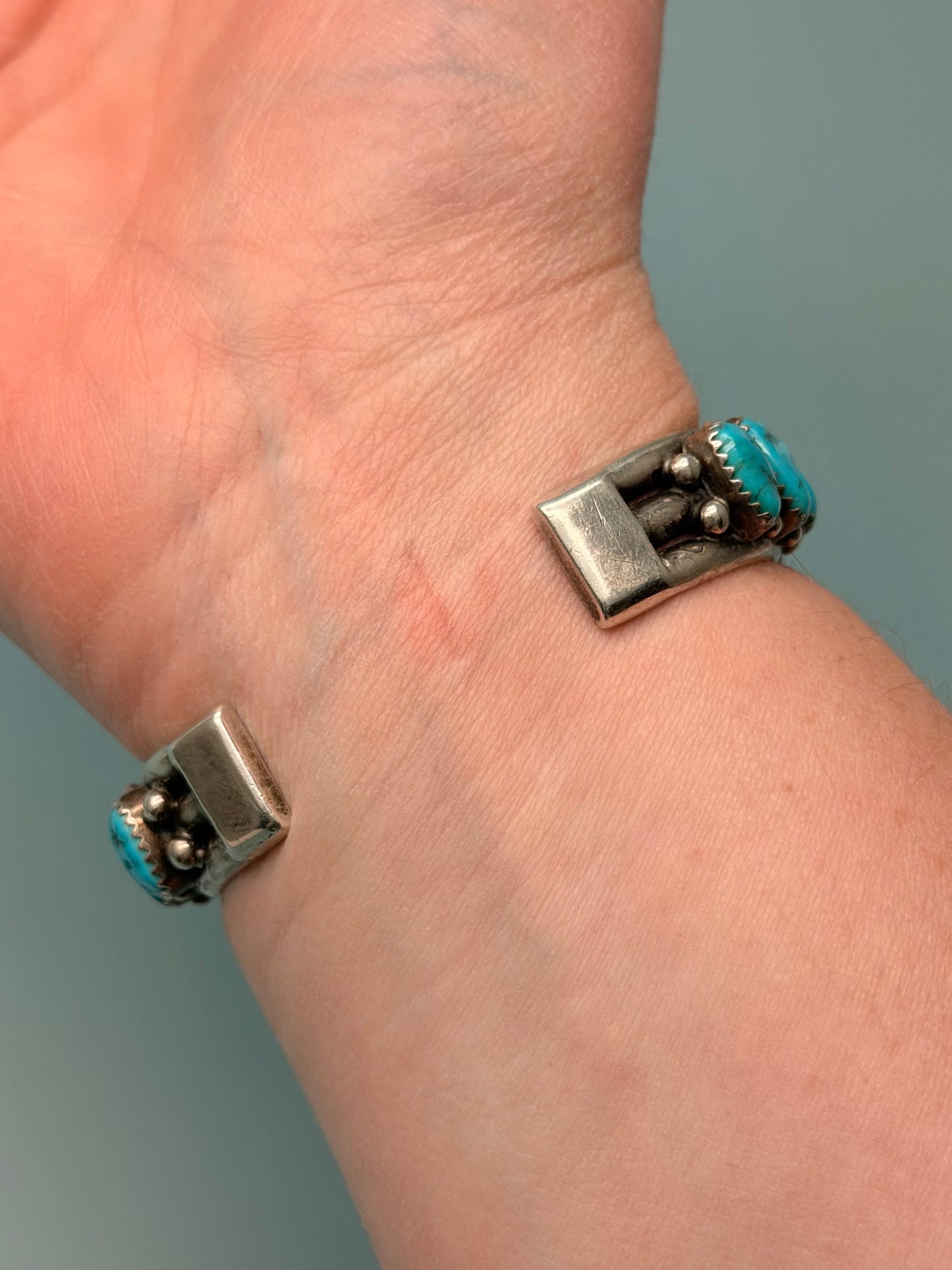 "RMN" Signed Navajo Sterling Silver Cuff