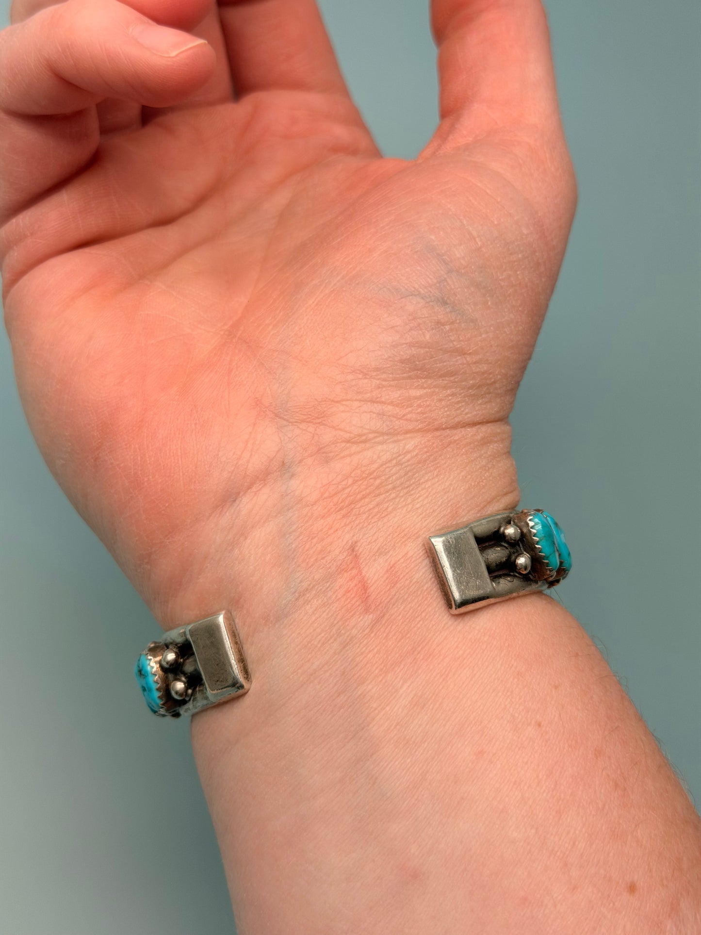"RMN" Signed Navajo Sterling Silver Cuff