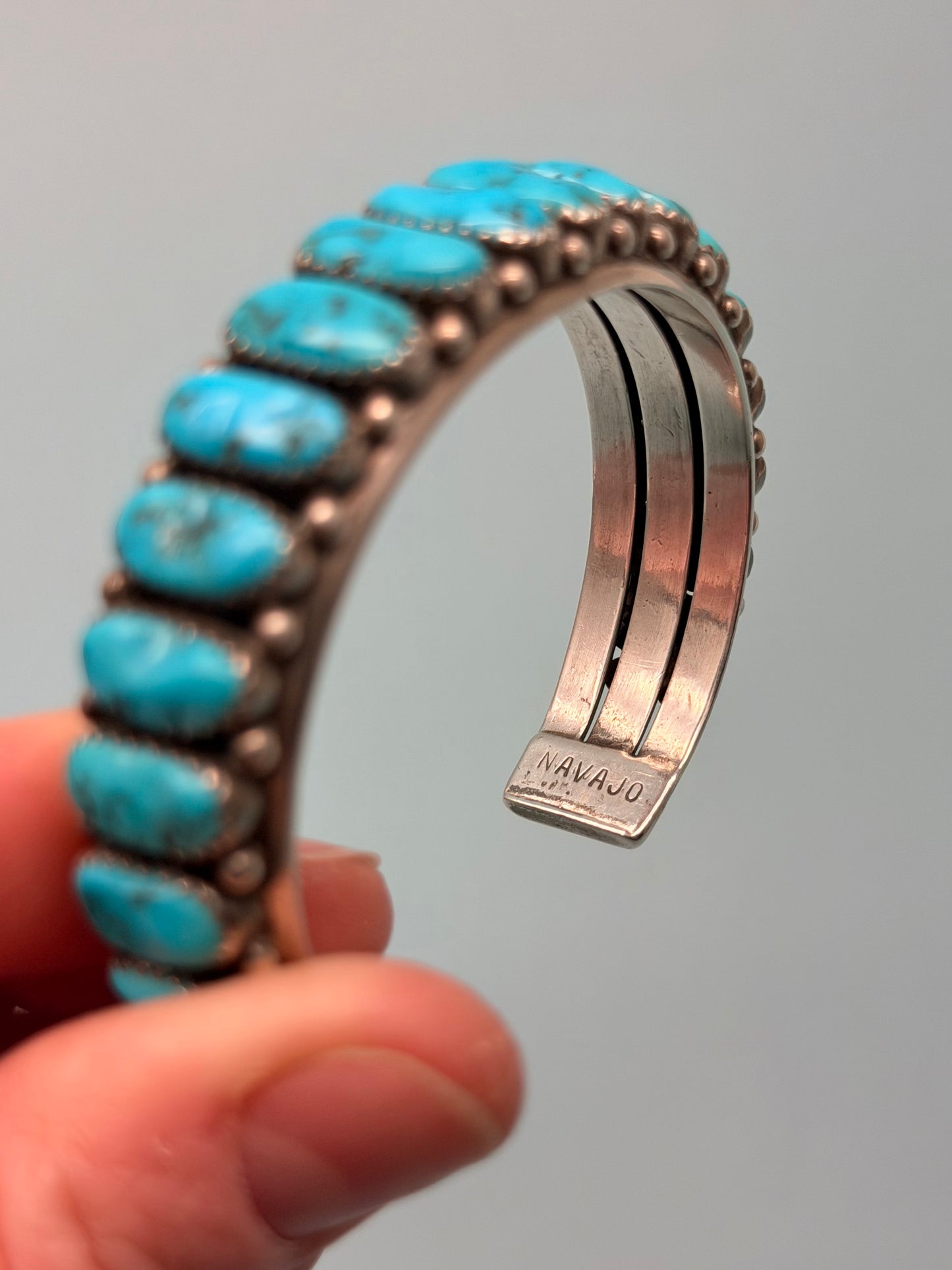 "RMN" Signed Navajo Sterling Silver Cuff