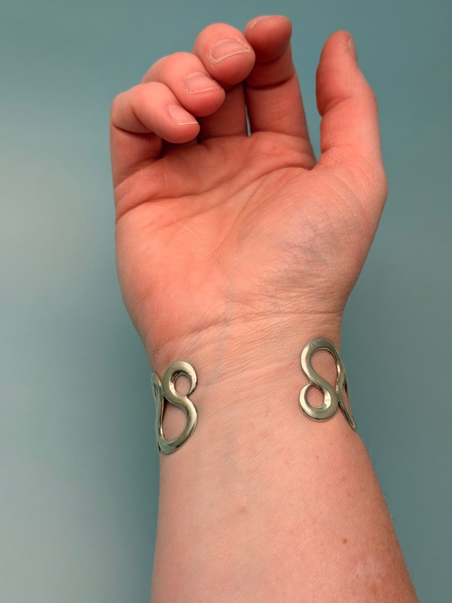 Vintage Sterling Silver & Kingman Turquoise Cuff