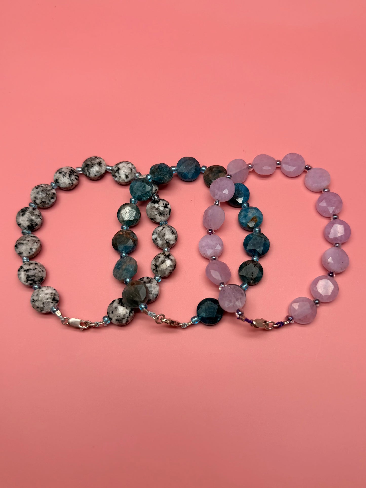 Grade AAA Gemstone Beaded Silk Bracelet