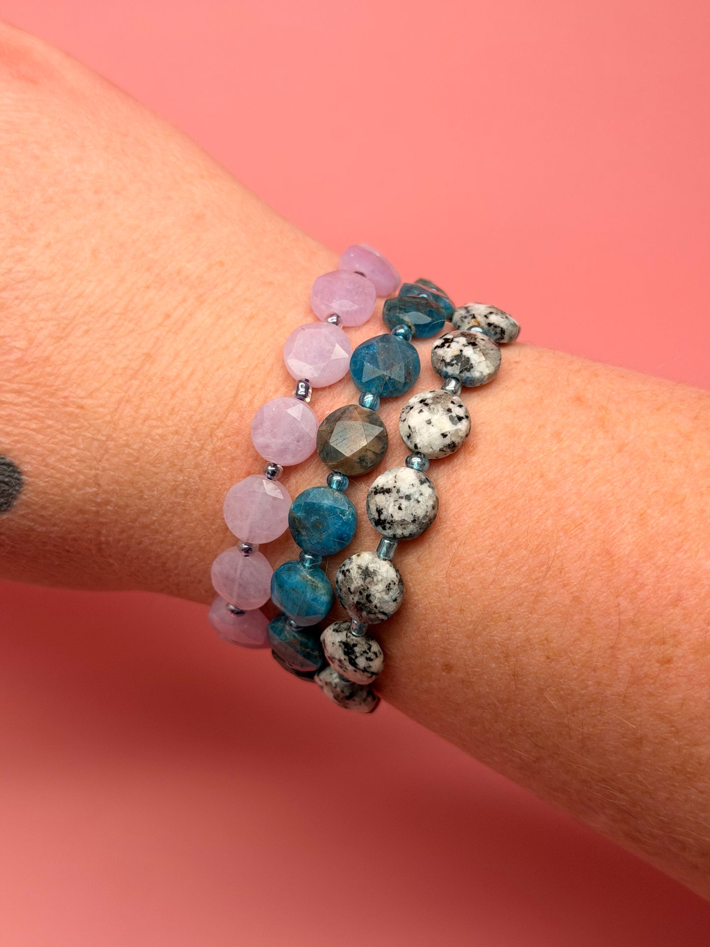 Grade AAA Gemstone Beaded Silk Bracelet