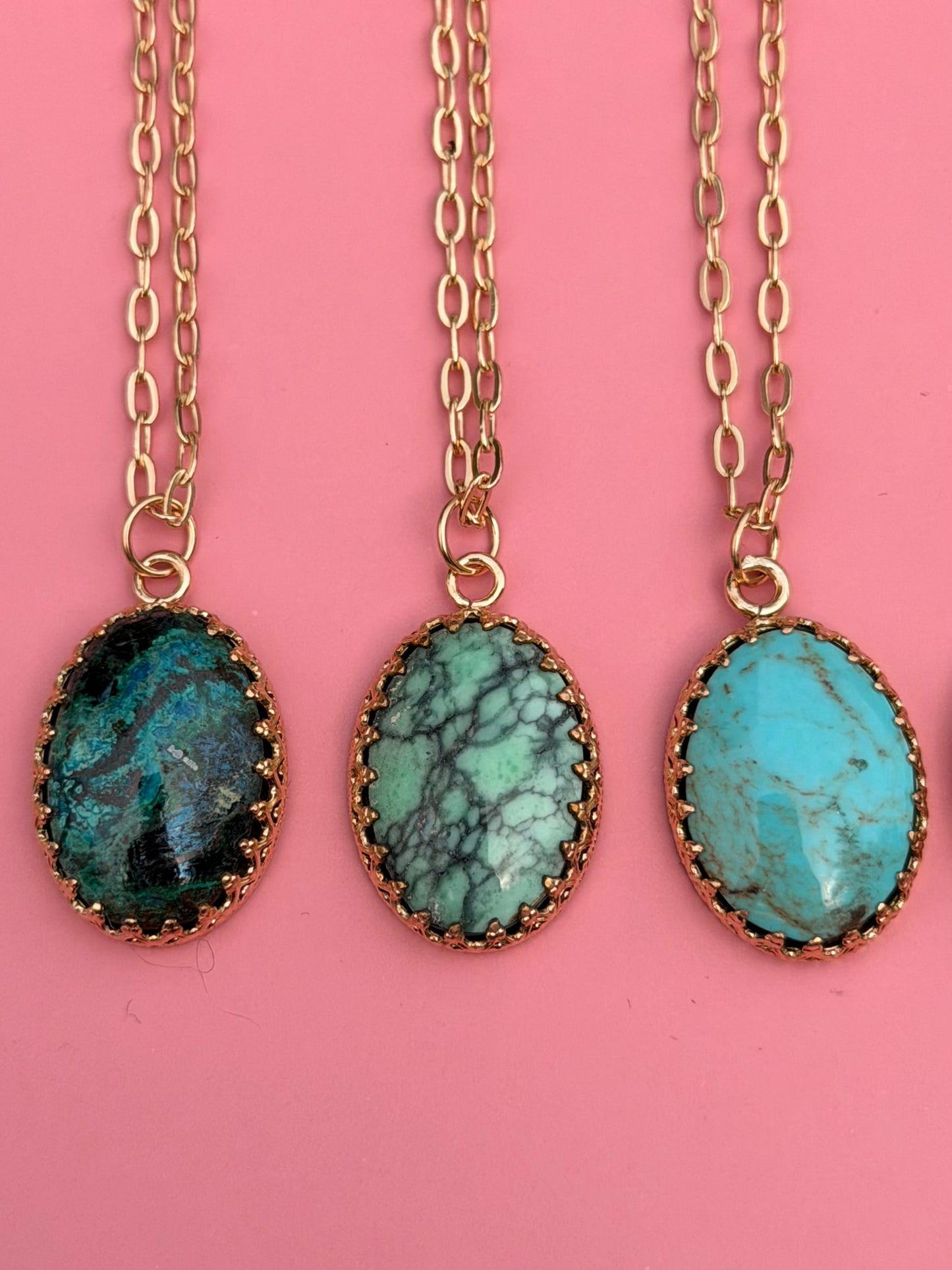 Mystic Visions Handcut Goldfilled Gemstone Necklace