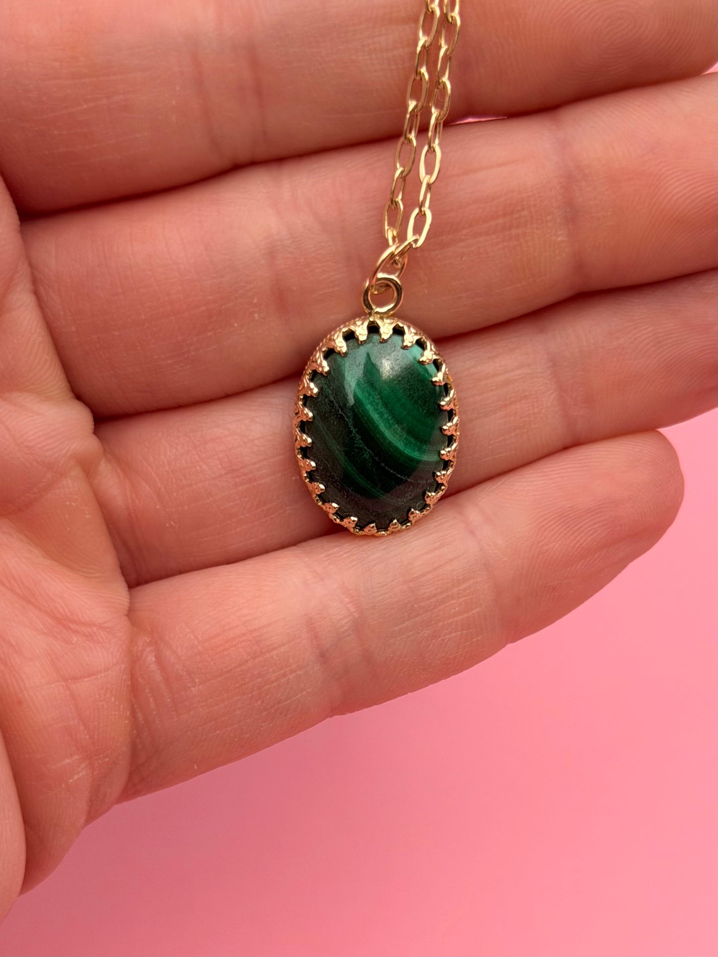 Mystic Visions Handcut Goldfilled Gemstone Necklace