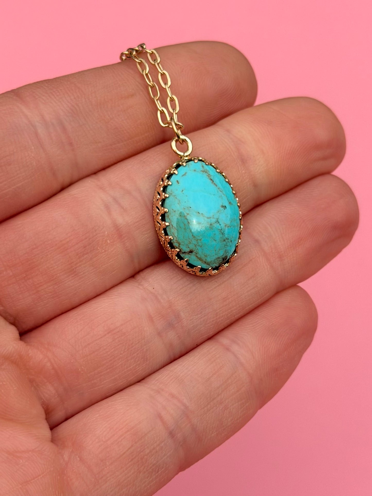 Mystic Visions Handcut Goldfilled Gemstone Necklace