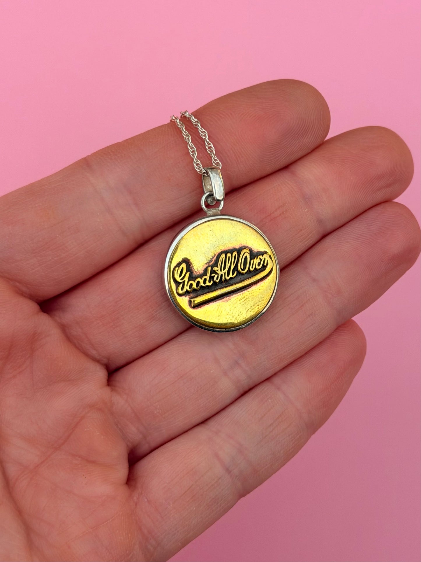 "Good All Over" Union Worker Button Necklace